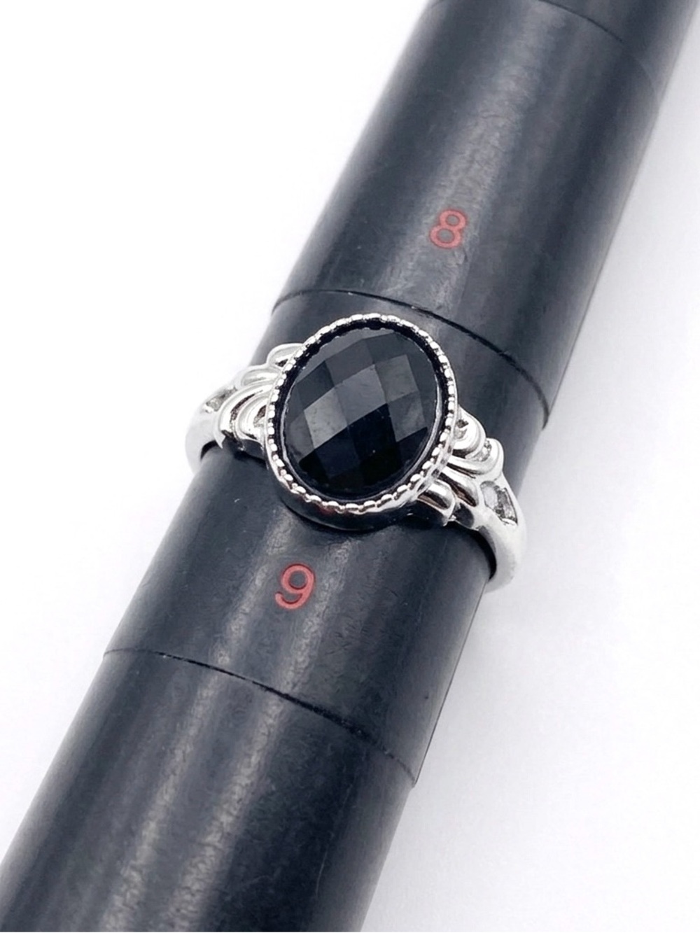 New Handmade Native Silver Bohemian Minimalist Black Onyx Oval Ring